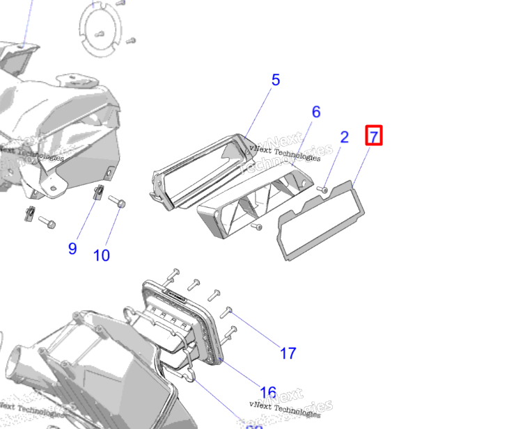 Сетка впуска левая Matryx Polaris 5814970