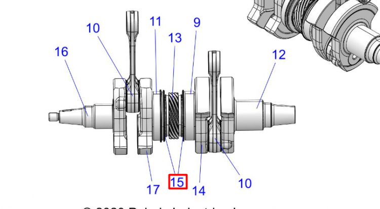 Сальник к/в центральный Polaris 850 9R Boost  5144433 5141297 