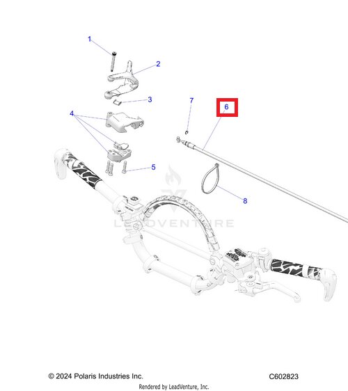Трос газа Polaris 9R 25+  7083005