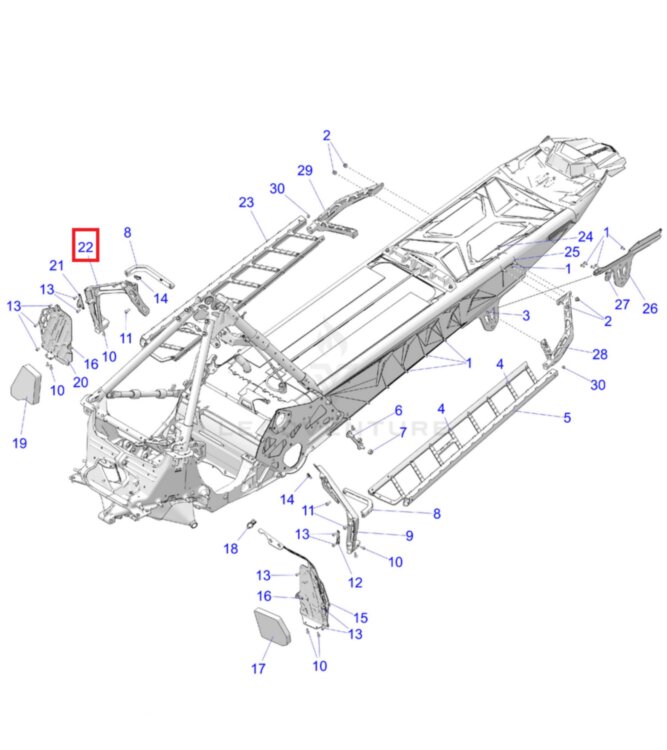 Крепление подножки правое Polaris 25+ 5144730 