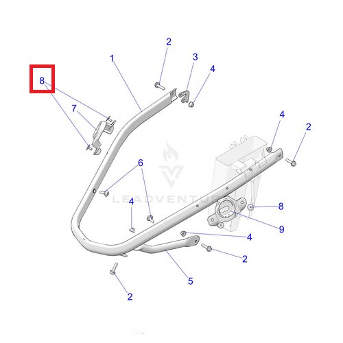 Крепление бампера правое Polaris 5456750