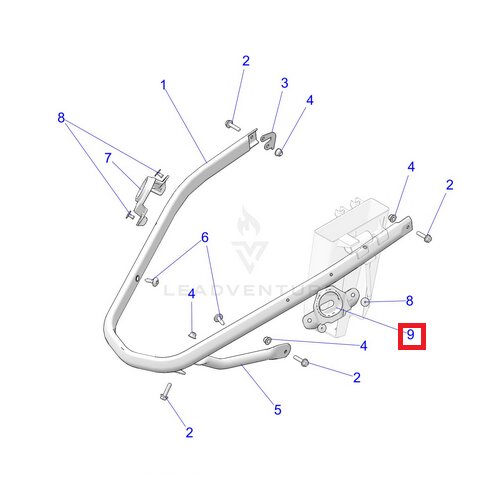 Крепление бампера правое Polaris 5456749