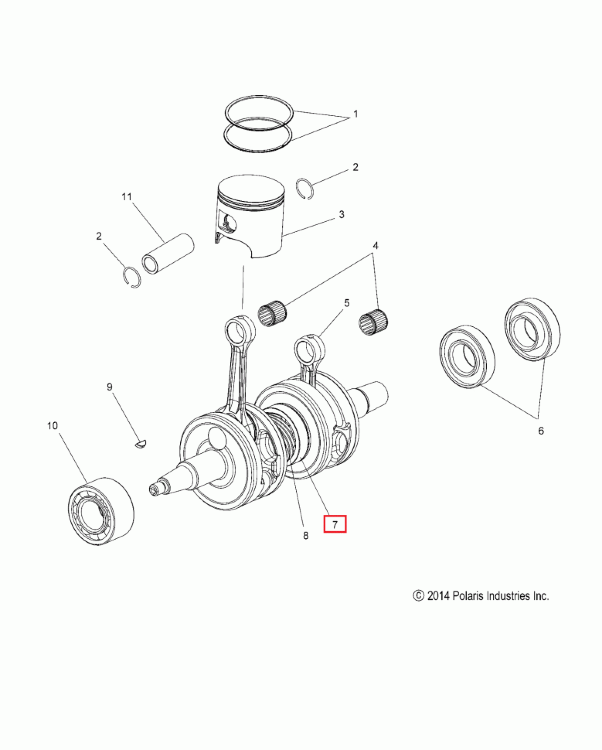  Подшипник к/в центральный 35X72X20 Polaris 3514363, 3090283, 3090284