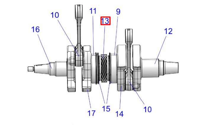 Шестерня привода масляного насоса SP1 для Polaris  850, 9R 5144456, 5140946