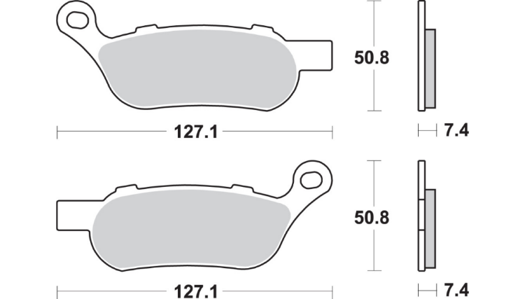Колодки тормозные задние SBS 854H.LS для Harley-Davidson (42298-08)
