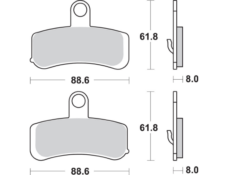 Колодки тормозные передние SBS 853HS для Harley-Davidson (44082-08  46363-11)