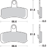Колодки тормозные передние SBS 853HS для Harley-Davidson (44082-08  46363-11)