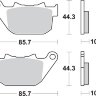 Колодки тормозные задние SBS 808H.LS для Harley-Davidson (42029-07  42310-08  42836-04  42836-04A)