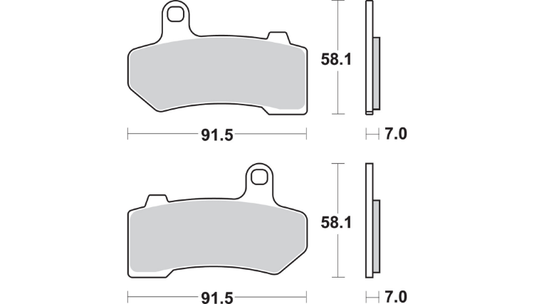 Колодки тормозные передние SBS 830H.HS для Harley-Davidson (41300027 41852-08 41852-08A 41852-08B 41854-08)