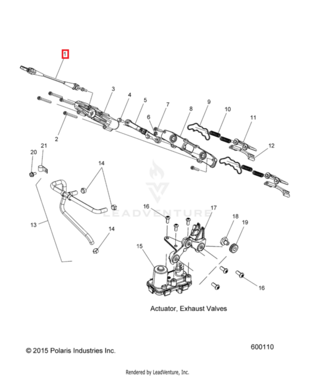 Трос привода выпускных клапанов Polaris AXYS 7082504 7081870